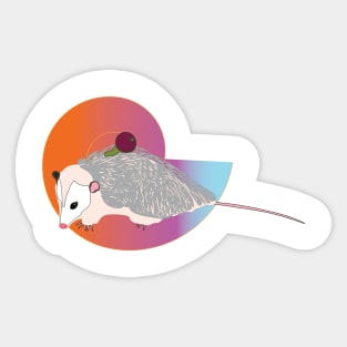 Fig, Spiral and Opossum Sticker